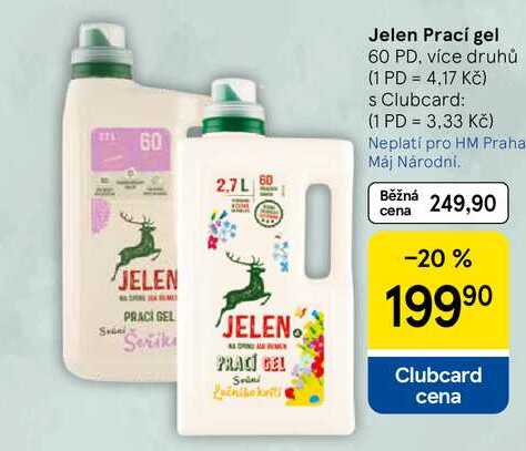 Jelen Prací gel, 60 PD, více druhů  