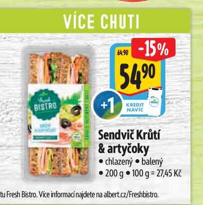 Sendvič Krůtí & artyčoky 200 g