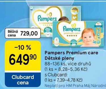 Pampers Premium care Dětské pleny, 88-136 ks, více druhů