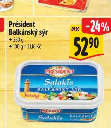 Président Balkánský sýr 250 g