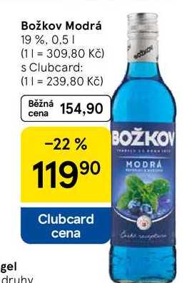 Božkov Modrá 19 %, 0.5 l