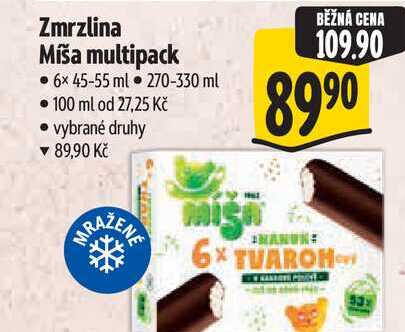 Zmrzlina Míša multipack 6x 45-55 ml 270-330 ml