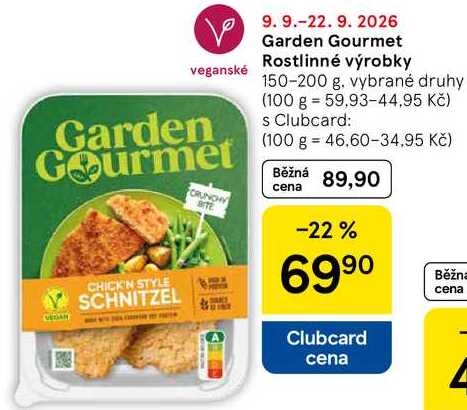 Garden Gourmet Rostlinné výrobky, 150-200 g