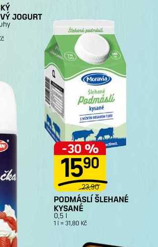 PODMÁSLÍ ŠLEHANÉ KYSANÉ 0,5l v akci