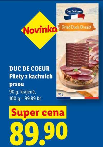 DUC DE COEUR Filety z kachních prsou, 90 g