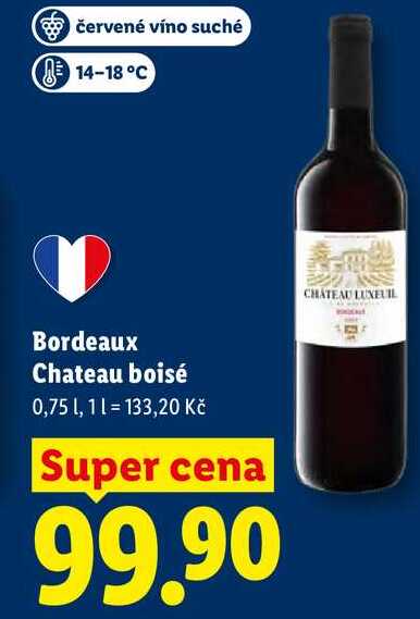 Bordeaux Chateau boisé, 0,75 l