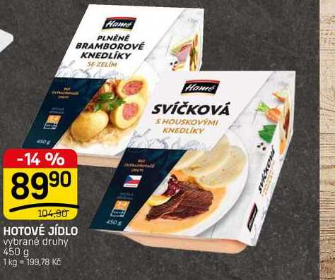 HOTOVÉ JÍDLO vybrané druhy 450 g