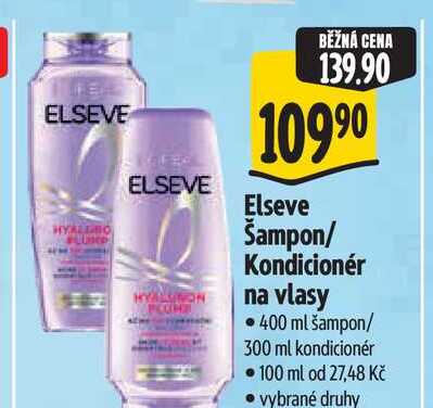   Elseve Šampon/ Kondicionér na vlasy 400 ml šampon/300 ml kondicionér  
