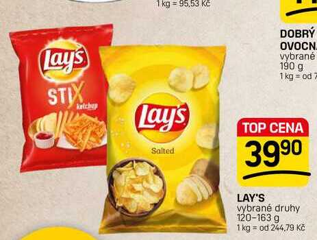 LAY'S vybrané druhy 120-163 g