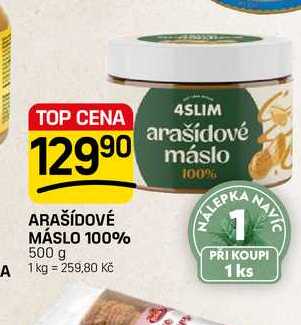 ARAŠÍDOVÉ MÁSLO 100% 500 g