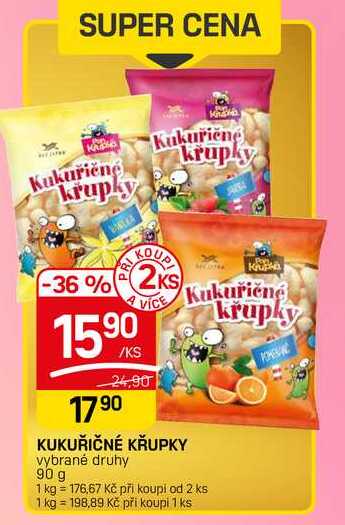 KUKUŘIČNÉ KŘUPKY vybrané druhy 90 g