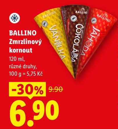 BALLINO Zmrzlinový kornout, 120 ml