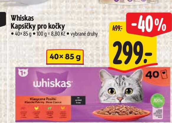 Whiskas Kapsičky pro kočky 40x85 g 