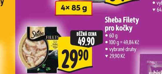   Sheba Filety pro kočky 60 g 