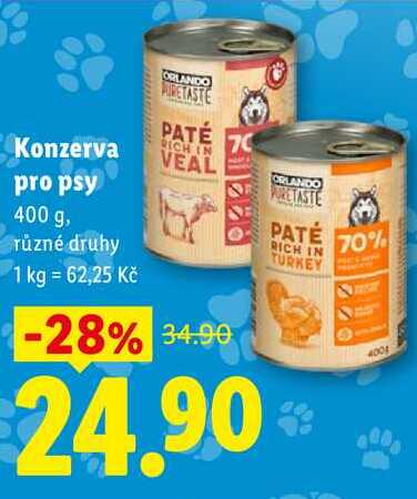 Konzerva pro psy, 400 g