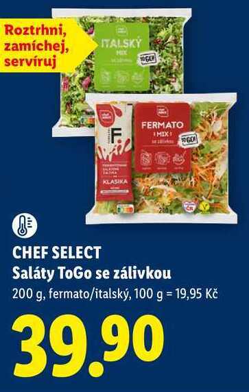 CHEF SELECT Saláty ToGo se zálivkou, 200 g