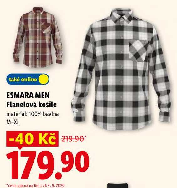 ESMARA MEN Flanelová košile