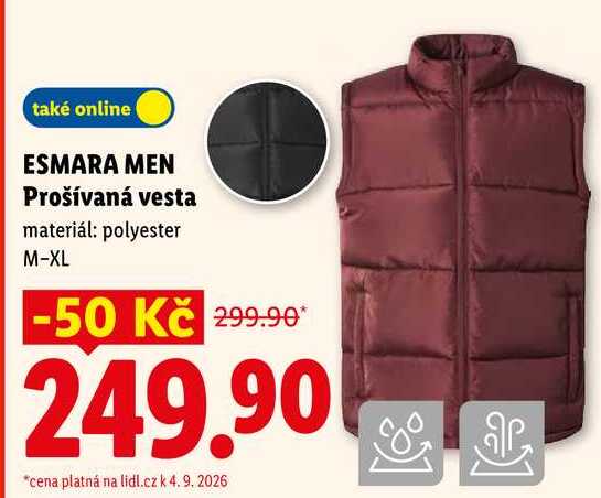 ESMARA MEN Prošívaná vesta