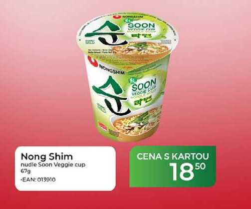 Nong Shim nudle Soon Veggie cup 67g 