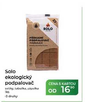 Solo ekologický podpalovač svitky, tabulka, zápalka 1ks