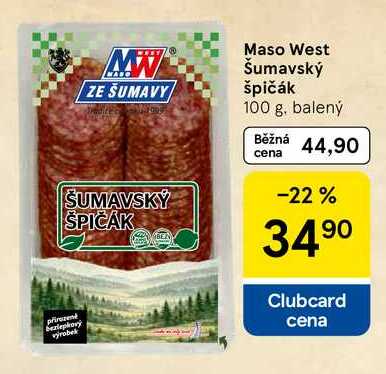 Maso West Šumavský špičák, 100 g, balený