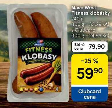 Maso West Fitness klobásky, 240 g