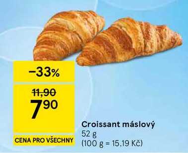 Croissant máslový, 52 g  