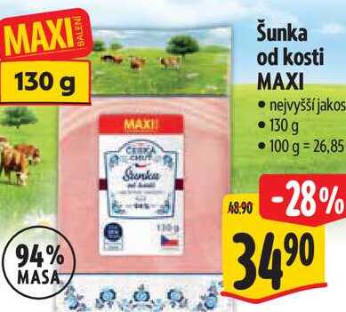 Šunka od kosti MAXI, 130 g  