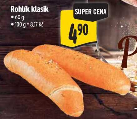 Rohlík klasik, 60g