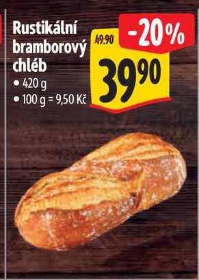Rustikální bramborový chléb, 420 g