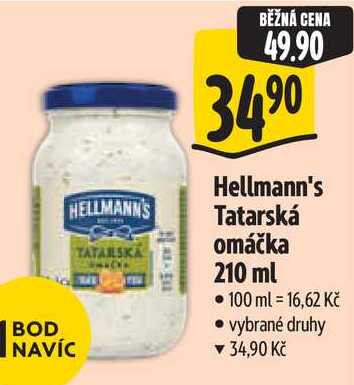 Hellmann's Tatarská omáčka, 210 ml