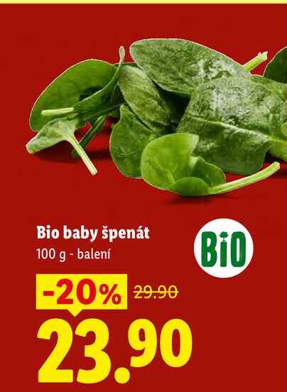 Bio baby špenát, 100 g - balení