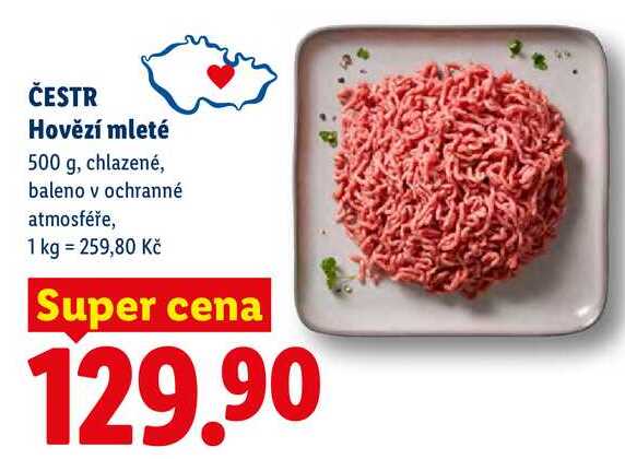 ČESTR Hovězí mleté, 500 g