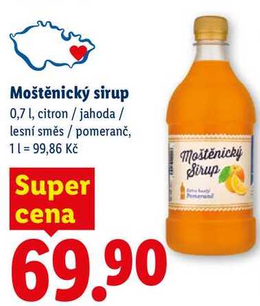 Moštěnický sirup, 0,7 l