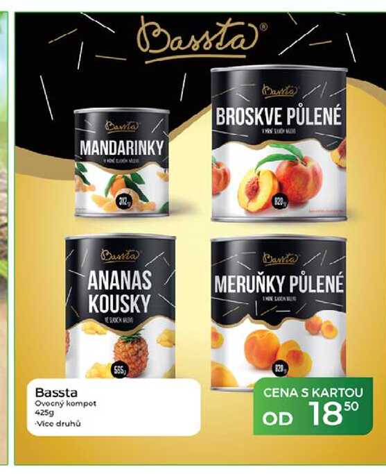 Bassta Ovocný kompot 425g