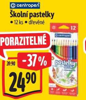 Školní pastelky, 12 ks