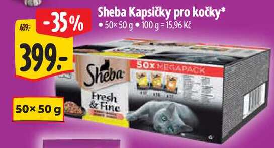 Sheba Kapsičky pro kočky, 50x 50 g
