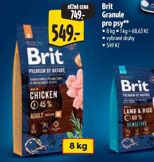 Brit Granule pro psy, 8 kg