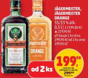 JÄGERMEISTER ORANGE 35/33% alk., 0,5 l