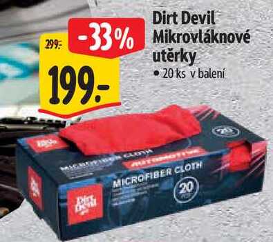 Dirt Devil Mikrovláknové utěrky, 20 ks