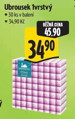 Ubrousek 1vrstvý, 30 ks