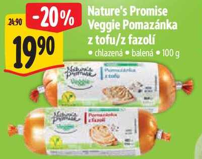 Nature's Promise Veggie Pomazánka z tofu/z fazolí, 100 g
