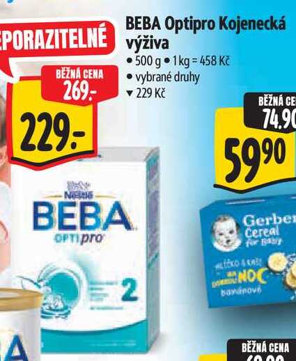 BEBA Optipro Kojenecká výživa, 500 g 