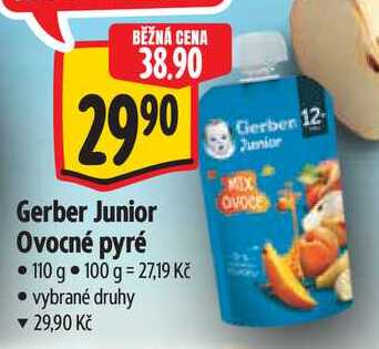 Gerber Junior Ovocné pyré, 110 g