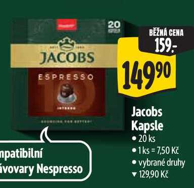 Jacobs Kapsle, 20 ks