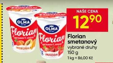 Florian smetanový vybrané druhy 150 g