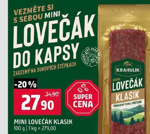 MINI LOVEČÁK KLASIK 100 g