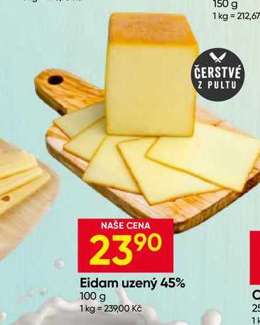 Eidam uzený 45% 100 g