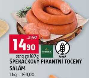 ŠPEKÁČKOVÝ PIKANTNÍ TOČENÝ SALÁM 100g