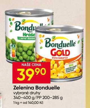 Bonduelle vybrané druhy 340-400 g/PP 200-285 g